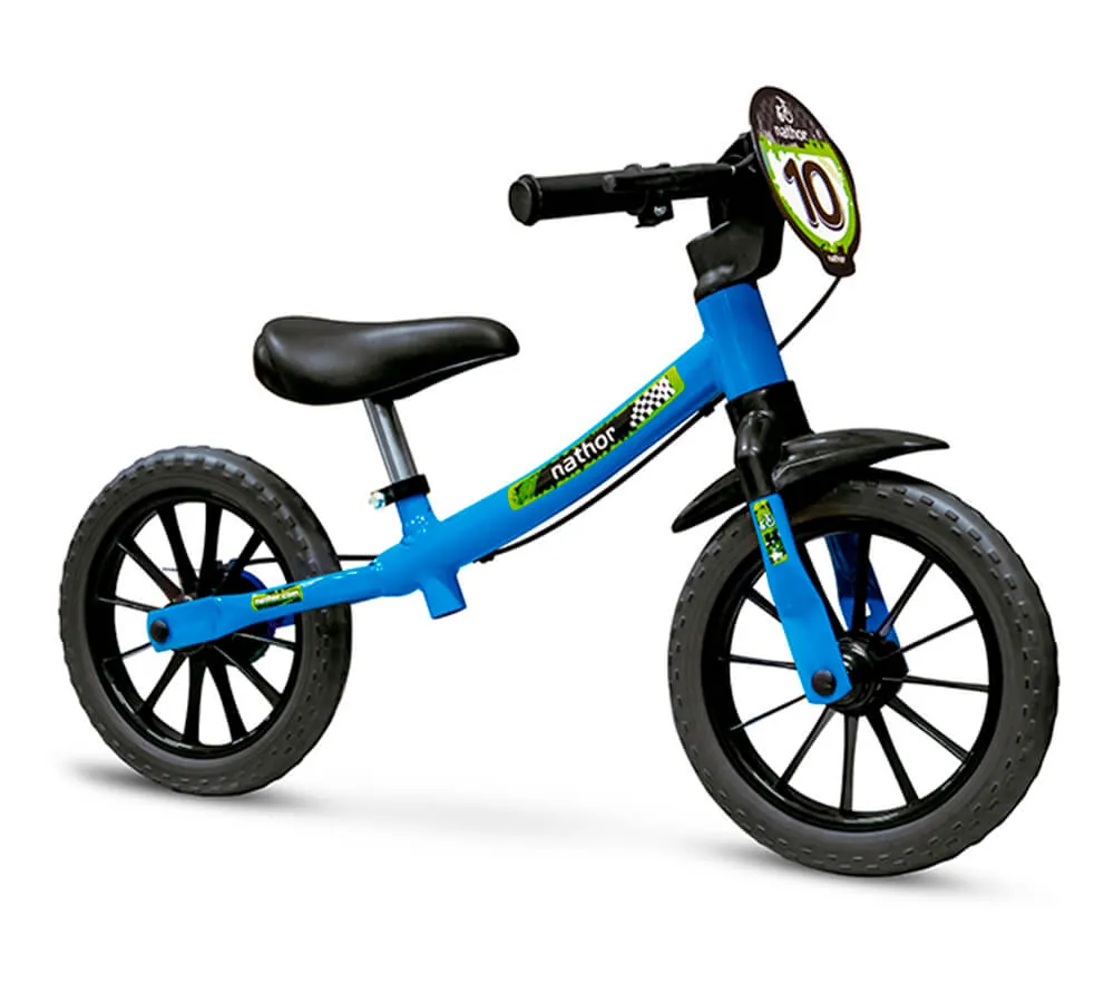 Bicicleta Bike Infantil De Equilíbrio Balance Aro 12 Nathor Rosa/verde