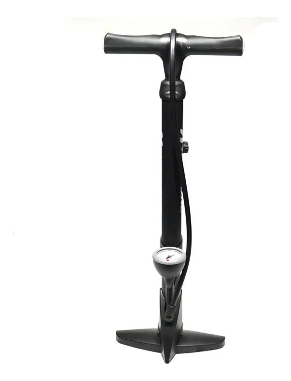 Bomba De Pé Para Bicicleta Giyo Gf-43p Com Manômetro Bike Cor Preto