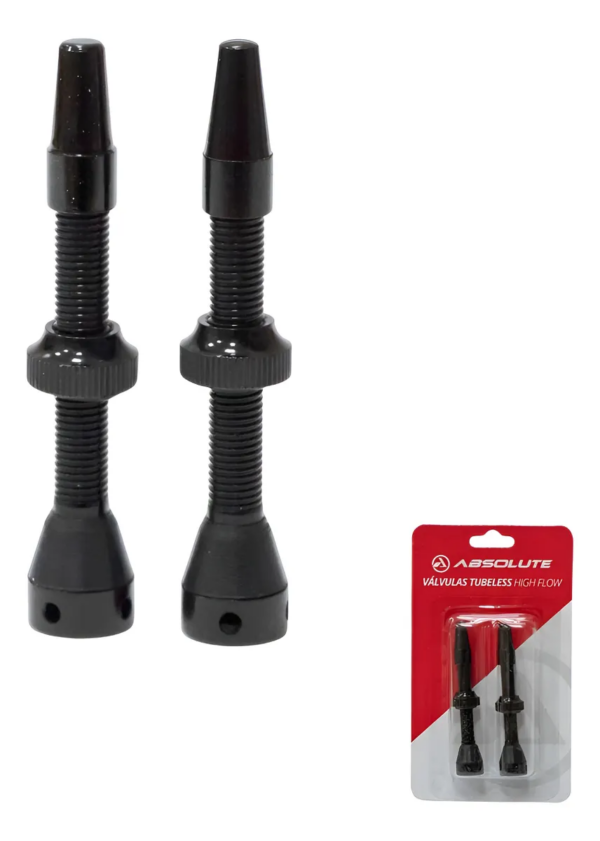 Válvula Tubeless Absolute High Flow 48mm - Par Preto