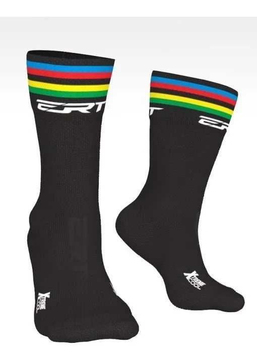 Meia Ciclismo Ert Campeão Mundial Bike Mtb Speed Xtreme Cool Preto 38 Ao 43