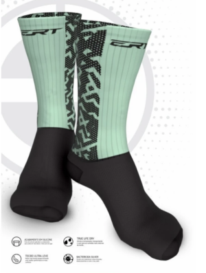 MEIA DE CICLISMO ERT WORLD TOUR - AQUAMARINE