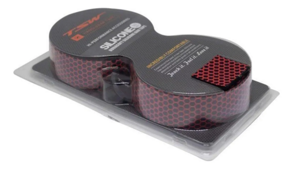 Fita De Guidão Speed Silicone Gel Tsw Antiderrapante Vermelho