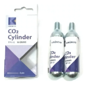 Cartucho CO2 Kronyo TPK-02 Prateado Para Encher Pneus Bike 16g