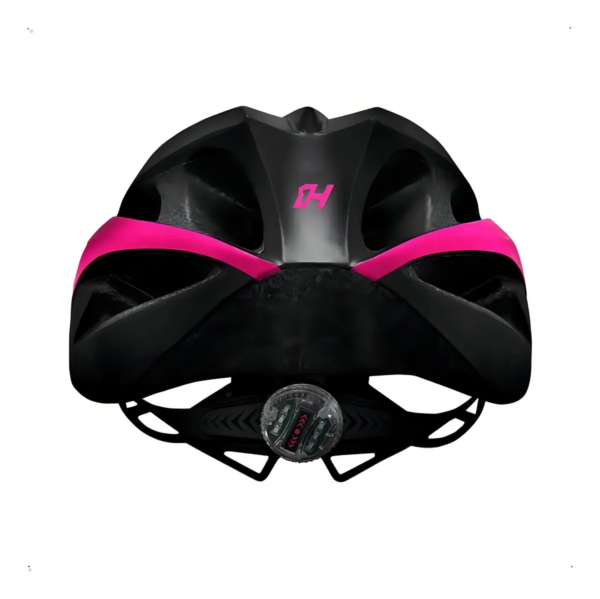 Capacete Ciclismo High One Win Com Pisca Led Cor Preto/Rosa