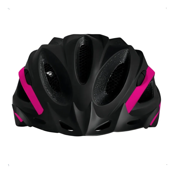 Capacete Ciclismo High One Win Com Pisca Led Cor Preto/Rosa