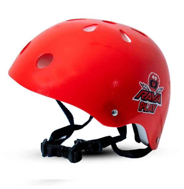 CAPACETE INFANTIL RAVA PLAY VERMELHO