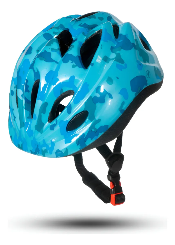 Capacete Com Regulador/Sinalizado Segurança Tsw Mtb Kids Ii Cor Azul Camuflado