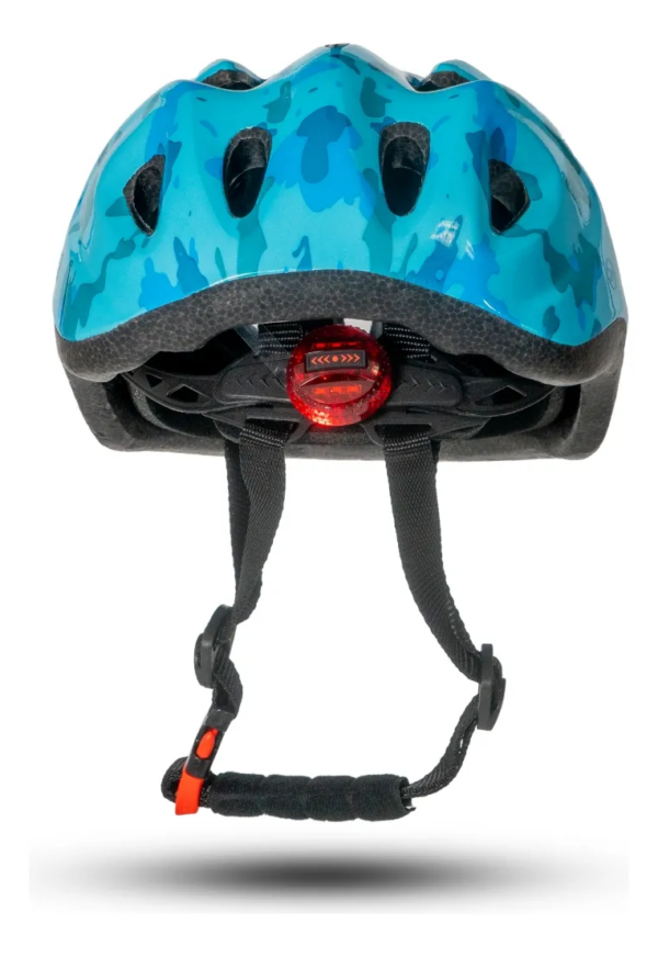 Capacete Com Regulador/Sinalizado Segurança Tsw Mtb Kids Ii Cor Azul Camuflado