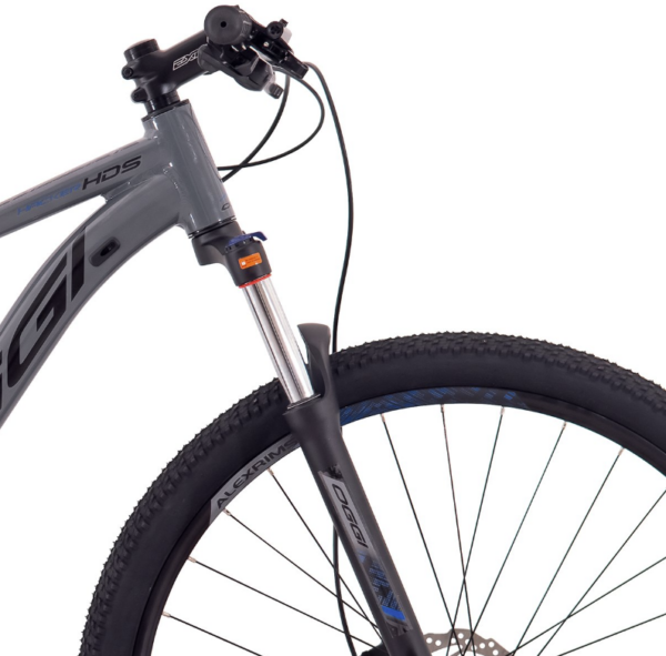 Bicicleta Oggi Hacker HDS 29 Shimano Essa Grafite e Azul