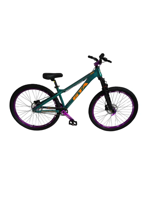 Bicicleta GTA GRAVITY VERDE/VIOLETA ALUMÍNIO