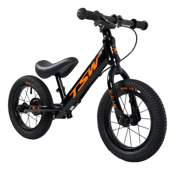 Bicicleta Infantil Aro 12 Balance Equilíbrio Tsw Bikes Cor Preto/laranja