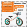 Bicicleta Bike Infantil De Equilíbrio Balance Aro 12 Nathor Rosa/verde