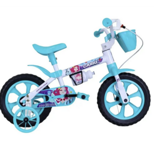 BICICLETA CAIRU ARO 12 FEMININA MINI SEREIA BCO/AZUL TIFFANY